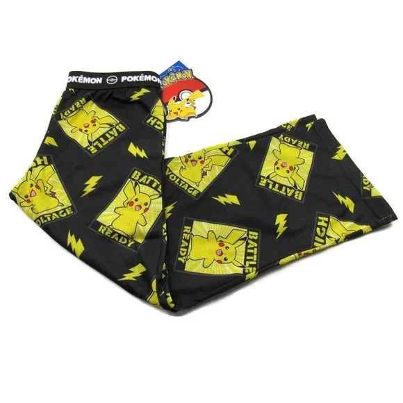 Pokemon Pikachu Battle Ready/High Voltage Boy's Sleep Pants Size Small (4/5) New - Picture 2 of 3